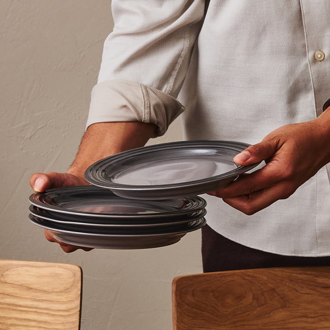 Assiettes &agrave; dessert/salade classiques (ensemble de quatre), view 7